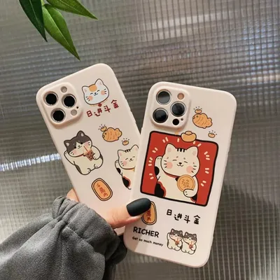 Чехол для телефона Aliexpress С японским мультяшным счастливым котом для  iPhone 12 11 Pro Max Xr X Xs Max 7 8 Puls SE 2020 - «Классный чехол с  АлиЭкспресс от моего любимого