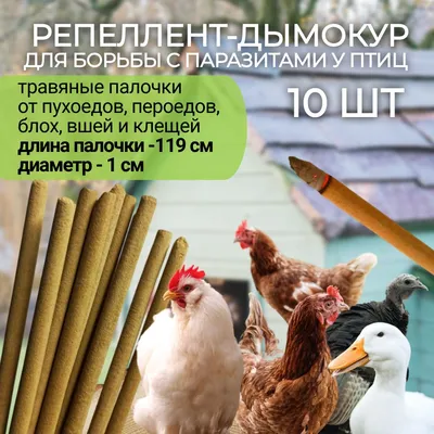 Репеллент-дымокур (10 шт) для кур средство от вшей пухоеда пероеда клещей и  других внешних паразитов у птиц - купить с доставкой по выгодным ценам в  интернет-магазине OZON (1269602637)