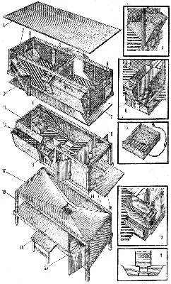 Чертеж мини-фермы, клетки для кроликов | Rabbit breeding business