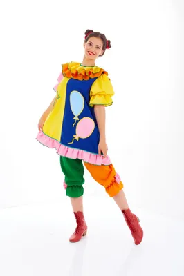 Купить карнавальный костюм \"клоунесса аппликация\" м 77 по цене 3 800 ₽ в  Москве