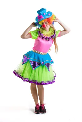 Клоунесса «Жу-жу» карнавальный костюм для взрослых - Масочка