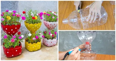 Цветы из пластиковых бутылок своими руками пошагово для начинающих.  Мастер-класс по изготовлению цветов для сада и огорода с фотографиями