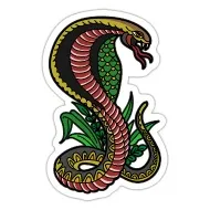 Traditional Deadly Cobra in Heart Shape Tattoo\" Art Board Print for Sale by  Cesar Caligula | Redbubble