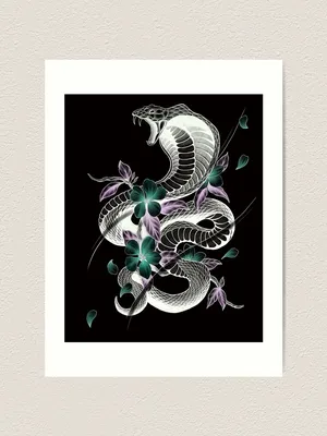 Old School Style Tattoo Cobra Snake Graphic by TribaliumArt · Creative  Fabrica