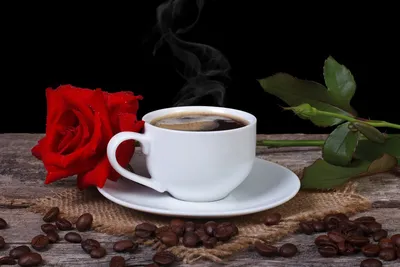Кофе и розы фото фотографии