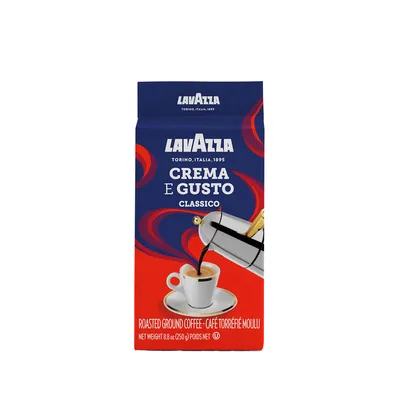 Lavazza Crema e Gusto Ground Coffee Blend Dark Roast 8.8 oz, 1 Brick / 8.8  oz – Italy Best Coffee