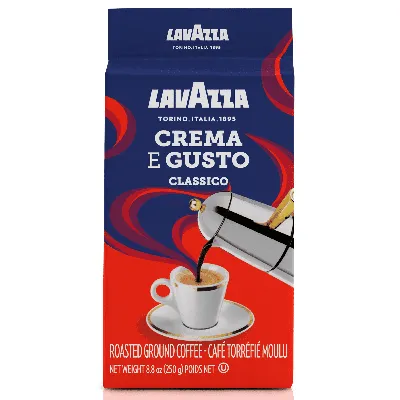 Crema e Gusto Classico Roast Ground Coffee by Lavazza - 8.8 oz Coffee -  Walmart.com