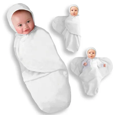 Пеленка кокон для новорожденных на липучках Minikin I Like Полоски 0-3  месяца Голубой 194803 купить | Mammyclub