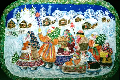 Рисунок Рождественские колядки №294292 - «Зимняя сказка» (02.03.2022 -  16:54)