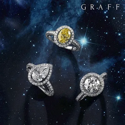 Кольцо GRAFF Classic RGR 197, белое золото, бриллианты | Mercury