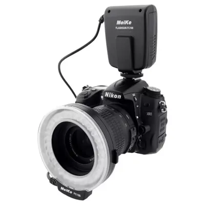 Кольцо-вспышка Meike FC-100 FC100 для цифровых зеркальных камер Canon,  Nikon, Olympus, Pentax | AliExpress