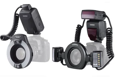 Вспышка для макро-съемки Aliexpress SHOOT for Digtal Camera Led Macro Ring  Flash Light for Canon 1300D 6D Nikon D5300 D3400 D7200 D750 Olympus e420  Pentax K50 Dslr - «Кольцевая вспышка для цифровой