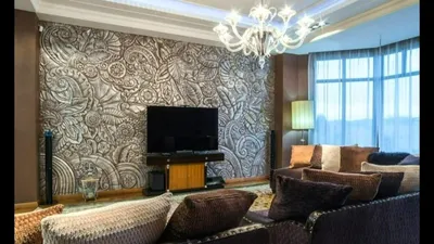 Комбинированные обои для зала (100 фото): 10 видов дизайна для гостиной с  обоями двух цветов