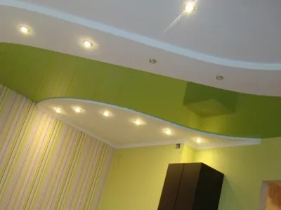 Комбинированный потолок - гипсокартон и натяжной