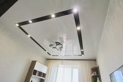 Комбинированные натяжные потолки в квартире | ЭЛИТ СТРОЙ