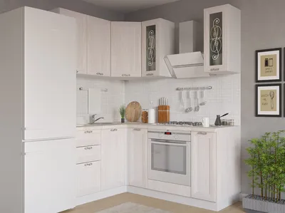 Кухонный гарнитур с витриной Милана 20 (ширина 300 см) от производителя —  DaVita-мебель