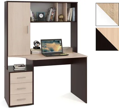 На заказ КСТ-16 Компьютерный стол с тумбой и надстройкой [Стол компьютерный]  в интернет-магазине «Мебель-онлайн».