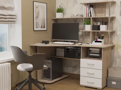 Стол письменный, компьютерный, с ящиками, 145х60х75 см. Модель: Кайт Цвет:  Белый — купить в интернет-магазине по низкой цене на Яндекс Маркете