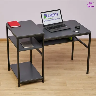 Небольшой стол для моноблока или ноутбука на белом металлическом каркасе в  Минске
