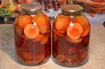 Компот из персиков и винограда на зиму — рецепт с фото пошагово