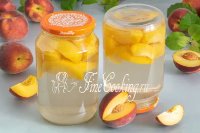 Компот из персиков на зиму | Рецепт | Компот из фруктов, Персик, Зима