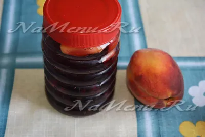 Компот из персиков на зиму за 40 минут, персиковый компот | ВкусноСайт