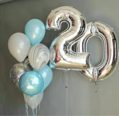 Композиция из воздушных шаров с цифрой 8 – купить в магазине 'Веселая  затея', Мытищи, Королев, Щелково