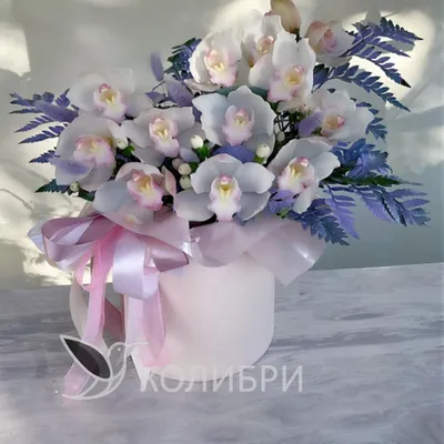 Композиция с орхидеями и ромашками доставка в Ярославле | ВашБукет76