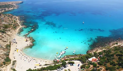 Пляж Коннос Бэй (Konnos Bay Beach) Кипр, Протарас - «Прощайте, сковородки и  кастрюли! Я лежу на пляже, на пляже Коннос Бэй!!!» | отзывы