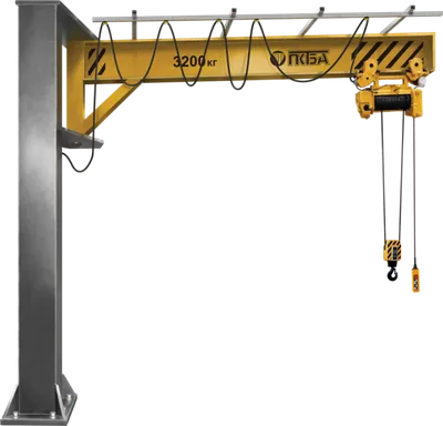 Кран консольный с ручным и механическим поворотом консоли