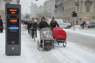 Велосипед, зима, Копенгаген | Пикабу