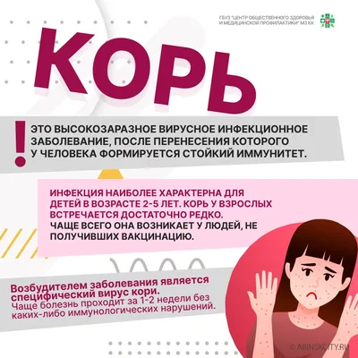 Корь – одно из наиболее заразных инфекционных заболеваний