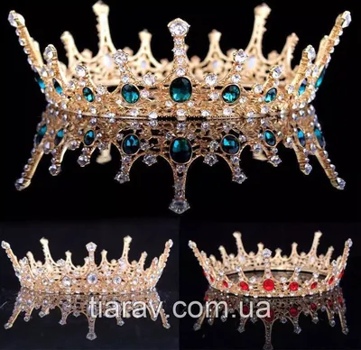 Детская корона золотистая с разноцветными камнями (14 см диаметр) (id  95830141), купить в Казахстане, цена на Satu.kz