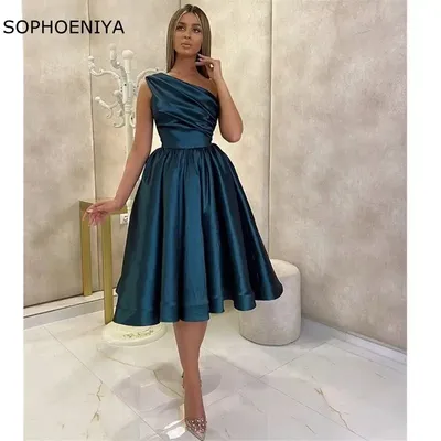 Новое поступление, атласные Короткие вечерние платья на одно плечо для  женщин, женское облегающее платье 2024 Caftan marocain Vestidos de fiesta |  AliExpress