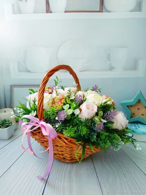 Корзина с розами