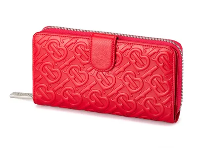 Кожаный женский кошелек красного цвета на две молнии ST Leather Accessories  (17200) купить в Киеве, цена | MODNOTAK