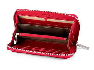 ᐈ Женский кошелек из кожи высшего сорта на молнии burberry 5636 e red  красный ❤ Купить Большие женские кошельки в Киеве - Legrand-Collection