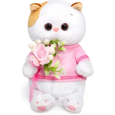 Купить мягкая игрушка BUDI BASA Кошечка Лили Baby в розовом сарафане и с  арбузиком 20 см, цены на Мегамаркет