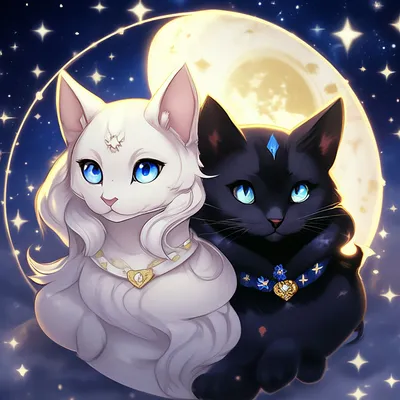 Изображение кошки луна для бесплатного скачивания