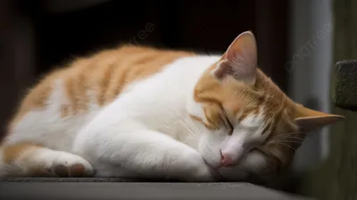 Кошка спит на фоне цветов: красивые фотографии для фона