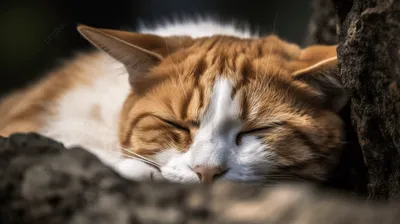 Фотографии кошки, погруженной в глубокий сон: скачать webp изображение