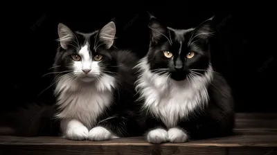 Коллекция захватывающих черно-белых изображений кошек