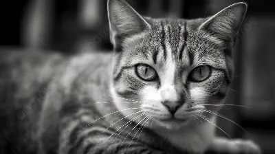 Элегантность черно-белых фото кошек