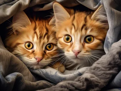 Искусство обниматься: прекрасные фото кошек