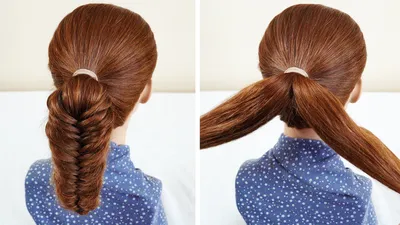 Коса Рыбий хвост просто быстро ☆ Hair Braid \"Fish Tail\" ☆ Плетение косички  | ПРИЧЁСКИ И МОДА | Дзен