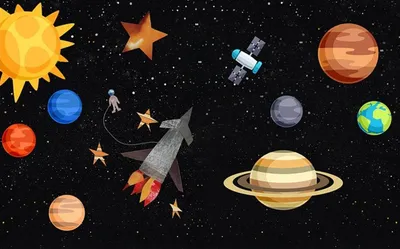 карточки для детей космос, игры с детьми на тему космос | Дошкольные идеи,  Космическая тема, Поделки