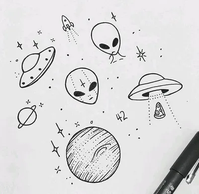 Pin de Michelle SantosdeAndrade en Amo extraterrestre | Dibujos simples  tumblr, Arte sencillo, Aliens dibujo