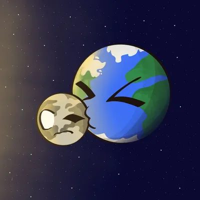 луна и земля в 2023 г | Милые рисунки, Космос, Рисунки