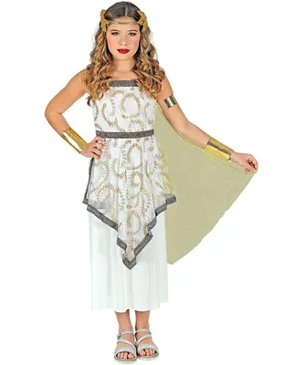 Детский костюм греческой богини: платье с вуалью, головной убор, манжеты  (Италия) купить в Волгограде