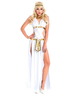Детский костюм греческой богини для девочек, длинное белое платье для  косплея принцессы в римском стиле, египетского Клеопатра, на Хэллоуин |  AliExpress